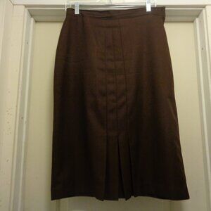TRENDING OFFICE SIREN CHOCOLATE BROWN CARRIAGE COURT FIT SKIRT 16